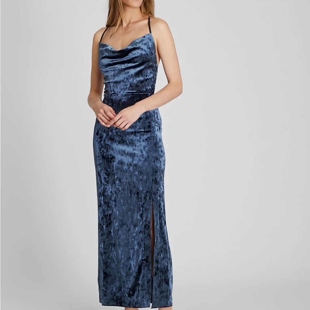 Club Monaco Velvet Cowl Neck Dress